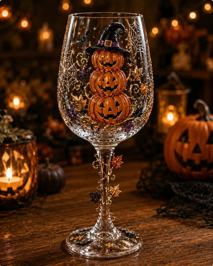 6-Piece Christmas Wine Glass Set – Festive 3D Holiday Glasses Gift Box