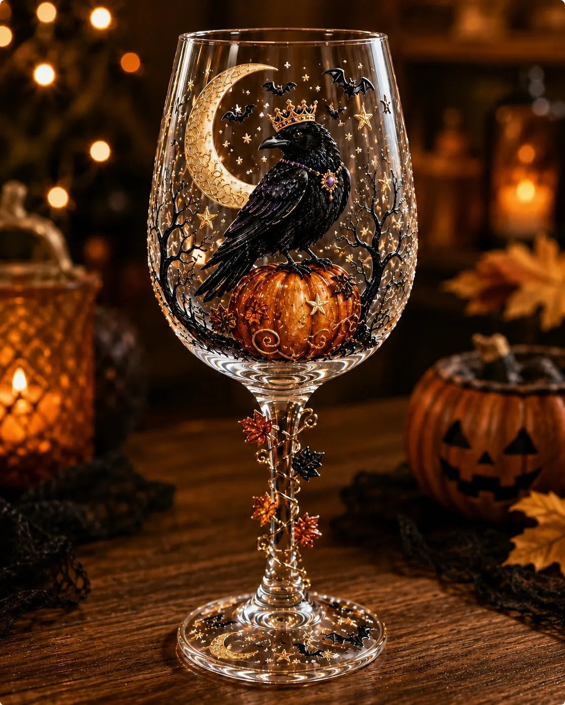 6-Piece Christmas Wine Glass Set – Festive 3D Holiday Glasses Gift Box