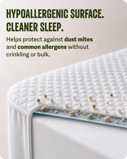 Waterproof Mattress Protector – Soft, Quiet & Washable Bed Cover